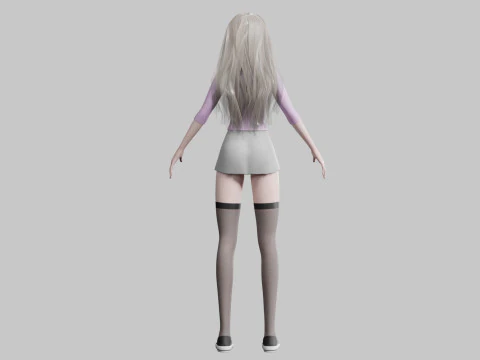 Cute Beautiful woman V33942 3D Model