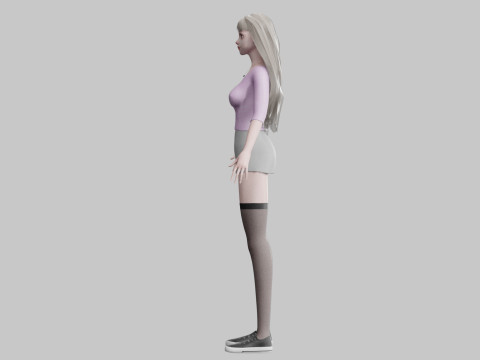 Cute Beautiful woman V33942 3D Model