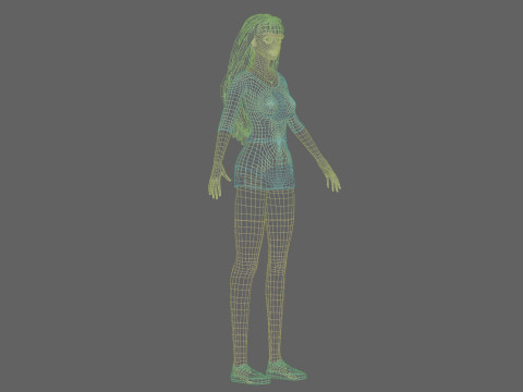 Cute Beautiful woman V33942 3D Model