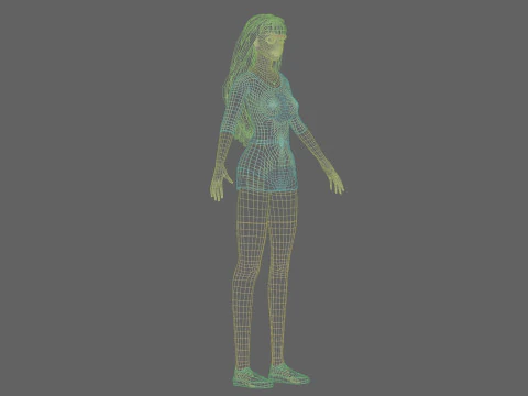 Cute Beautiful woman V33942 3D Model