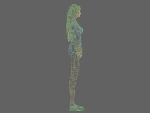 Cute Beautiful woman V33942 3D Model