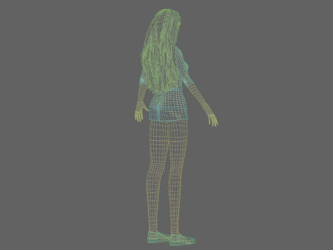 Cute Beautiful woman V33942 3D Model