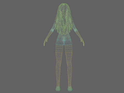 Cute Beautiful woman V33942 3D Model