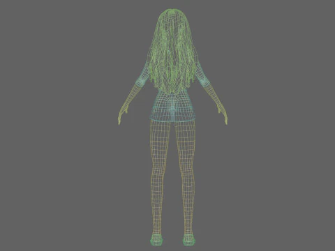 Cute Beautiful woman V33942 3D Model