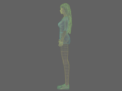 Cute Beautiful woman V33942 3D Model
