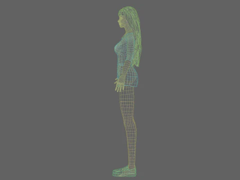 Cute Beautiful woman V33942 3D Model