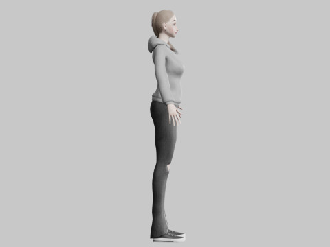 Cute Cartoon woman V24808 3D मॉडल