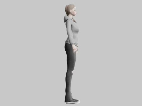 Cute Cartoon woman V24808 3D Model