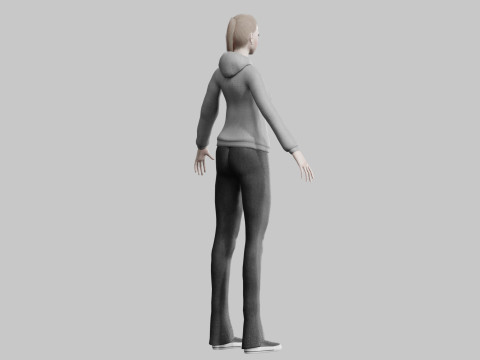 Cute Cartoon woman V24808 3D मॉडल