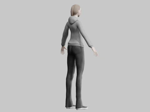 Cute Cartoon woman V24808 3D Model