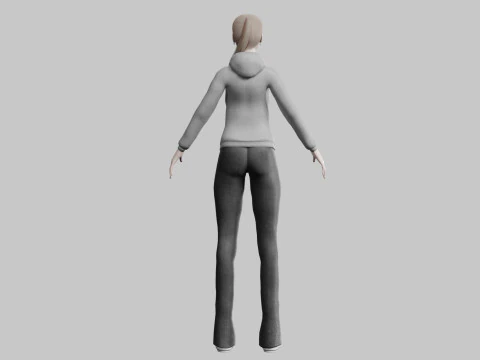 Cute Cartoon woman V24808 3D Model