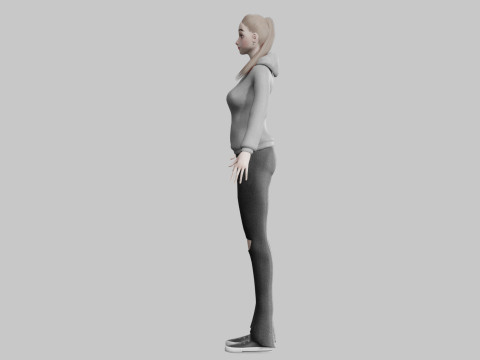 Cute Cartoon woman V24808 3D मॉडल
