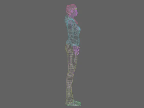 Cute Cartoon woman V24808 3D Model