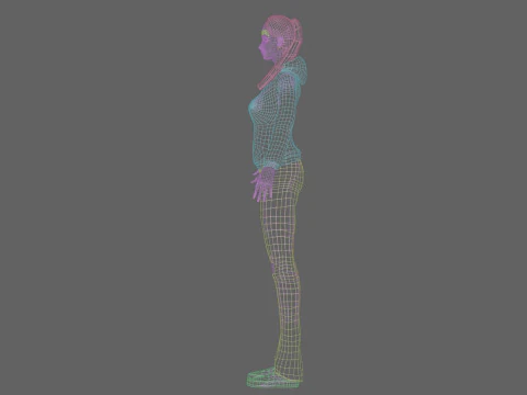 Cute Cartoon woman V24808 3D Model