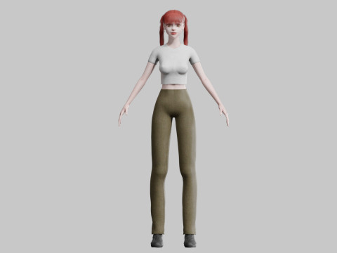 Cute classic Woman V28260 3D Модель