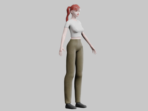 Cute classic Woman V28260 3D Модель