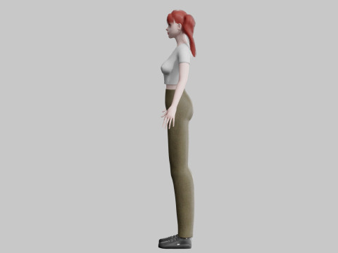 Cute classic Woman V28260 3D Модель
