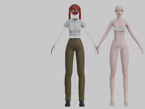 Cute classic Woman V28260 3D Модель