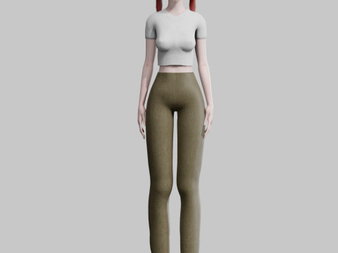 Cute classic Woman V28260 3D Модель
