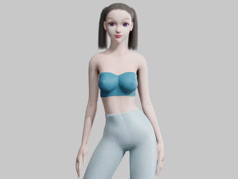 Cute pretty Woman V20337 3D Модель