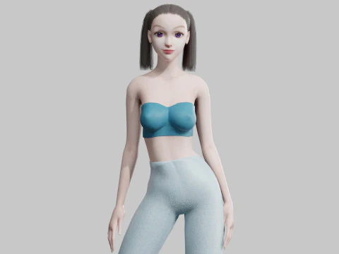 Cute pretty Woman V20337 3D Model