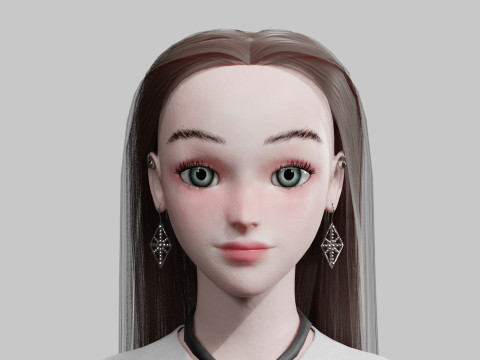 Cute Standard Woman V32420 3D Модель