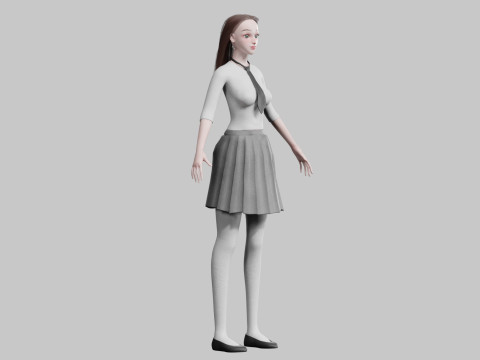 Cute Standard Woman V32420 3D Модель