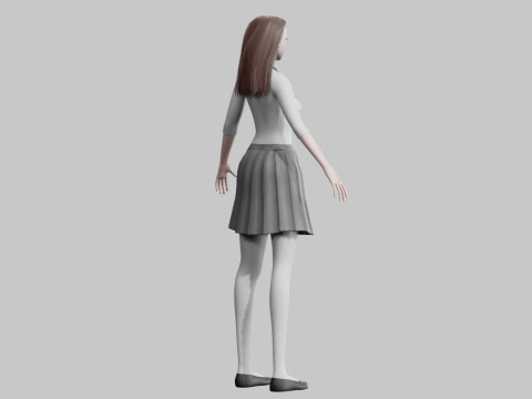 Cute Standard Woman V32420 3D Модель
