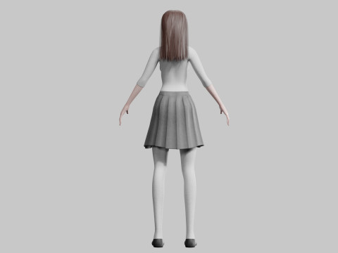 Cute Standard Woman V32420 3D Модель