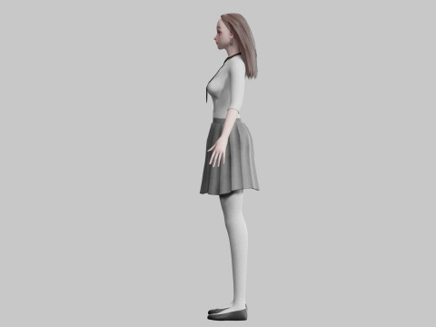 Cute Standard Woman V32420 3D Модель