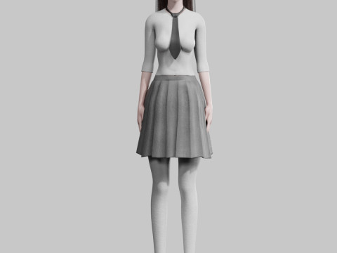Cute Standard Woman V32420 3D Модель