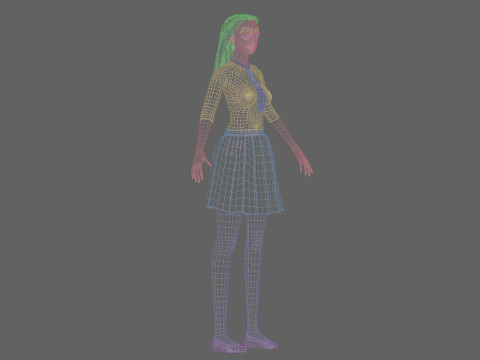 Cute Standard Woman V32420 3D Модель