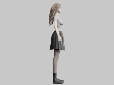 Cute stylized woman V38774 Modèle 3D