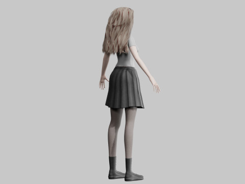 Cute stylized woman V38774 Modèle 3D