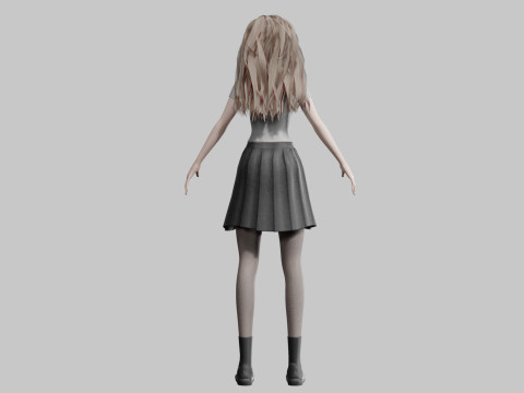 Cute stylized woman V38774 Modèle 3D