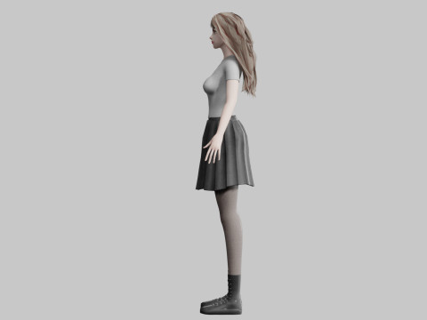 Cute stylized woman V38774 Modèle 3D