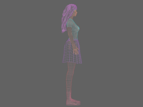 Cute stylized woman V38774 Modèle 3D