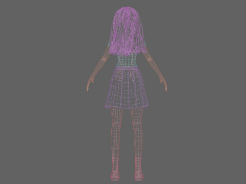Cute stylized woman V38774 Modèle 3D