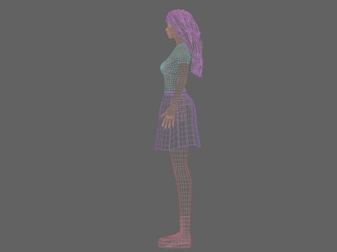 Cute stylized woman V38774 Modèle 3D
