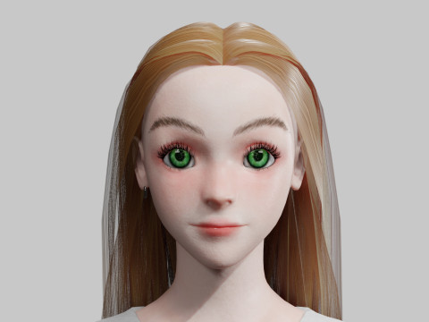 Cute teen woman V31350 3D Model