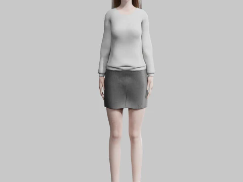 Cute teen woman V31350 3D Model