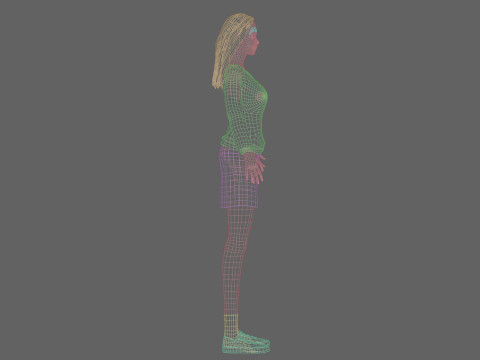 Cute teen woman V31350 3D Model