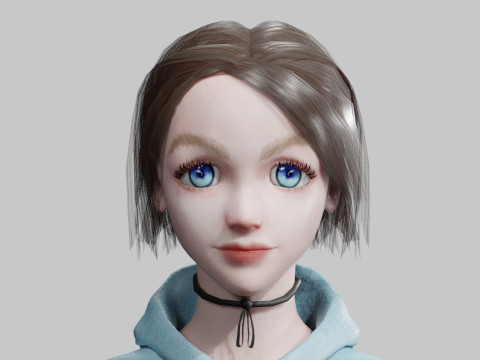 Cute Young Woman V30902 3D Модель