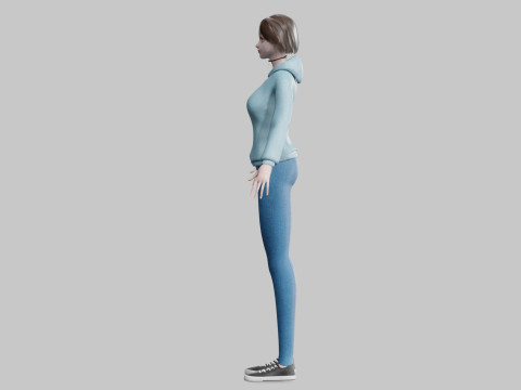 Cute Young Woman V30902 3D Модель
