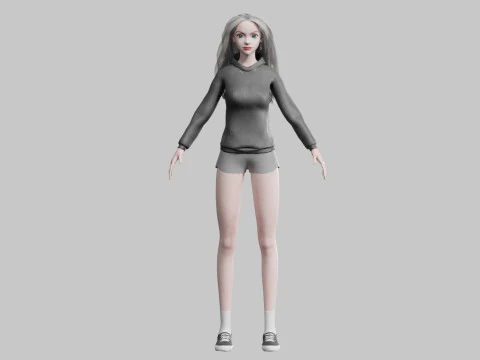 Pretty Basic Woman V36102 3D Model