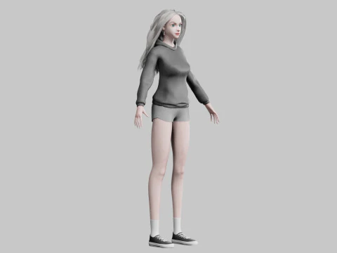 Pretty Basic Woman V36102 3D Model