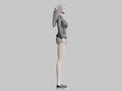 Pretty Basic Woman V36102 3D Model
