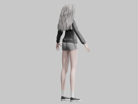 Pretty Basic Woman V36102 3D Model