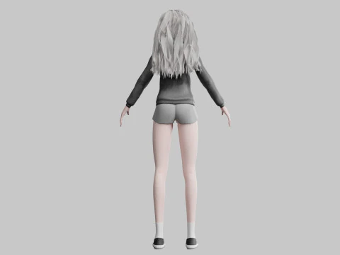 Pretty Basic Woman V36102 3D Model