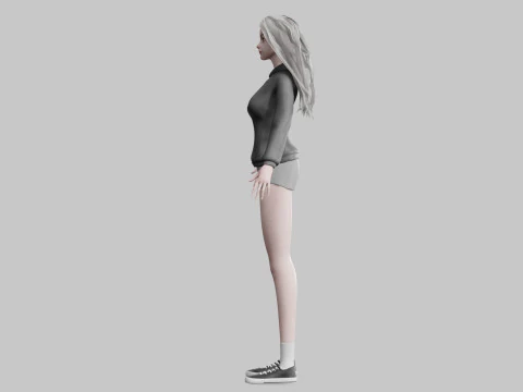 Pretty Basic Woman V36102 3D Model
